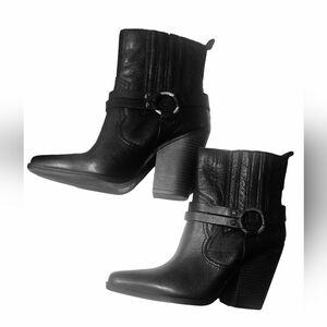 Aldo Sleek Black Ankle Boots